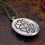 Green Agate Necklace, Handmade Ottoman Calligraphy Necklace, Silver Necklace, Personalized Name Jewelry, Custom Jewelry, Name Charm