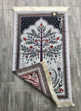 Tree with Flowers Prayer Mat, Prayer Mat with Tasbeeh, Prayer Rug, Muslim Janamaz, Sajjada, Turkish Rug, Islamic Gift YSLM49 - islamicbazaar