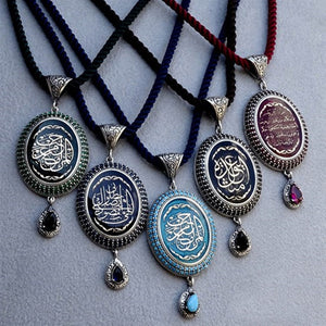 Black Personalized Silver Necklace, Pendant, Gift for Her, Evil Eye Prayer Jewelry, Ideal Gift, Islamic Gift, Silver Chain, Gift Jewelry,005