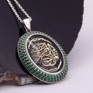 Emerald Silver Women  Necklace and Ring Set, Handmade 925 Sterling Silver, Silver Jewelry for Women, Silver Ring,  Gift for Her