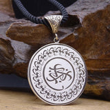 Ya Lord Silver Name Medallion, Women Necklace, Silver Pendant Women, Ideal Gift, Embroidered Jewelry, Gift for Her