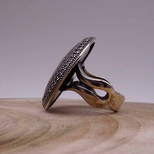 EBKA हस्तनिर्मित स्टर्लिंग चांदी की अंगूठी, दैनिक रिंग्स, विशेष अंगूठी, उसके लिए उपहार, महिला अंगूठी, महिलाओं के लिए लक्जरी रिंग्स, इस्लामी कला, आदर्श उपहार