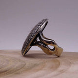 EBKA Anillo de plata esterlina hecho a mano, anillos delicados, anillo especial, regalo para ella, anillo de mujer, anillos de lujo para mujer, arte islámico, regalo ideal