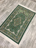 Green Tulip Garden Prayer Mat, Prayer Mat with Tasbeeh, Prayer Rug, Muslim Janamaz, Namaz Rug, Musallah, Islamic Gift - islamicbazaar