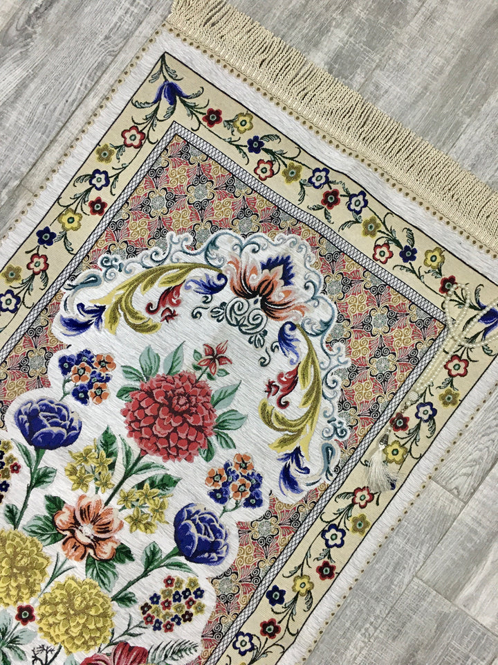 Hydrangeaceae Prayer Mat with extra lining, Soft Fabric Lux Prayer Rug, Gift For Muslim, Janamaz, Salat, Musallah prayer mat, Washable