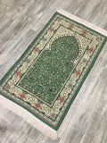 Classy Green Prayer Mat, Prayer Mat with Tasbeeh, Prayer Rug, Muslim Janamaz, Namaz Rug, Musallah, Islamic Gift