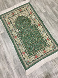 Classy Green Prayer Mat, Prayer Mat with Tasbeeh, Prayer Rug, Muslim Janamaz, Namaz Rug, Musallah, Islamic Gift