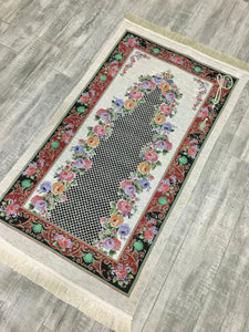 Colorful Roses Prayer Mat, Prayer Mat with Tasbeeh, Prayer Rug, Muslim Janamaz, Namaz Rug, Musallah, Islamic Gift