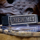 Personalized Sterling Silver Bracelet, Leather Bracelet, Islamic Art, Name Bracelet, Ideal gift, Custom Bracelet, Gift For Him, Gift for Her