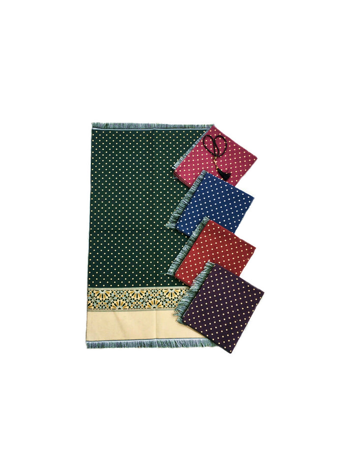 Blue Polka Dot Prayer Mat, Musallah, Sajjada, Prayer Rug, Janamaz Islamic Prayer Rug, Portable Sejadah, Travel Prayer Rug, Salat Musallah