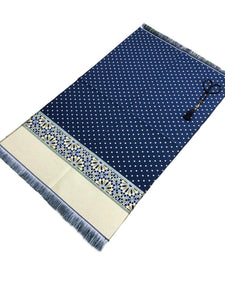 Blue Polka Dot Prayer Mat, Musallah, Sajjada, Prayer Rug, Janamaz Islamic Prayer Rug, Portable Sejadah, Travel Prayer Rug, Salat Musallah
