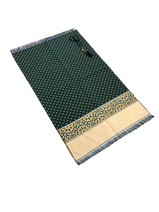 Green Polka Dot Prayer Mat, Musallah, Sajjada, Prayer Rug, Janamaz Islamic Prayer Rug, Portable Sejadah, Travel Prayer Rug, Salat Musallah