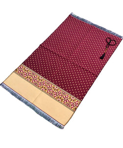 Pink Polka Dot Prayer Mat, Musallah, Sajjada, Prayer Rug, Janamaz Islamic Prayer Rug, Portable Sejadah, Travel Prayer Rug, Salat Musallah