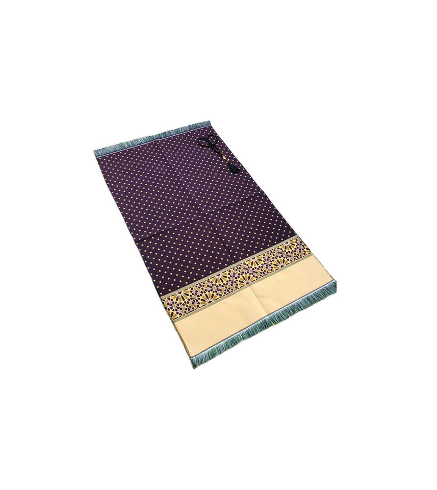 Purple Polka Dot Prayer Mat, Musallah, Sajjada, Prayer Rug, Janamaz Islamic Prayer Rug, Portable Sejadah, Travel Prayer Rug, Salat Musallah
