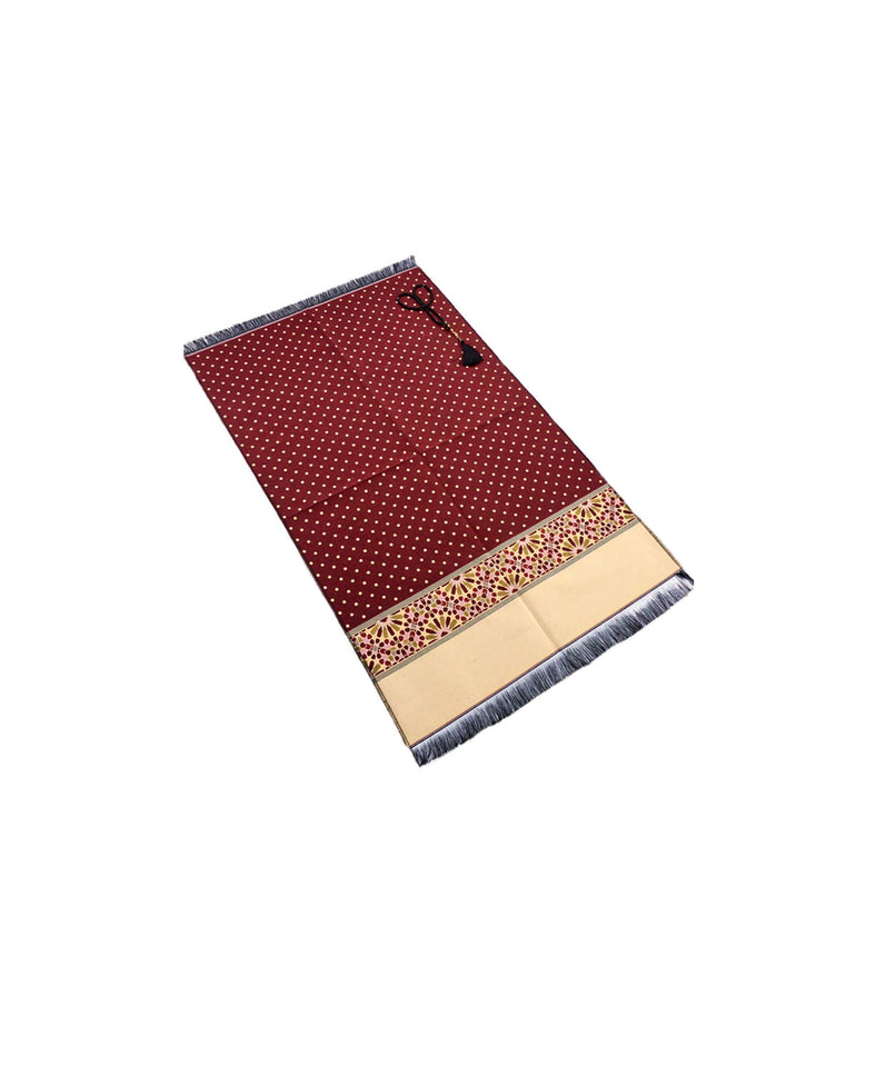 Red Polka Dot Prayer Mat, Musallah, Sajjada, Prayer Rug, Janamaz Islamic Prayer Rug, Portable Sejadah, Travel Prayer Rug, Salat Musallah