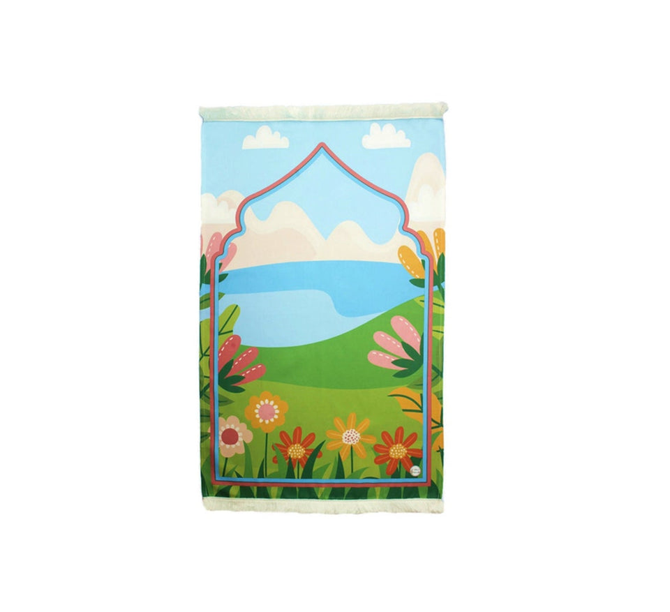 Personalized Prayer Mats for Kids, Choose Islamic Praying Rug for Children, Educational Prayer Mat, Janamaz Muslim Child First Prayer Rug