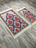 Tulips Family Prayer Mat Set, Mother and Daughter Prayer Rug, Father and Son Janamaz,  Musallah, Sajjada, Prayer Rug, Salat