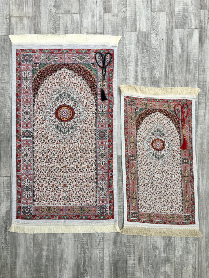 Mystic Family Prayer Mat Set, Mother and Daughter Prayer Rug, Father and Son Janamaz,  Musallah, Sajjada, Prayer Rug, Salat