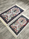 Marbling Family Prayer Mat Set, Mother and Daughter Prayer Rug, Father and Son Janamaz,  Musallah, Sajjada, Prayer Rug, Salat