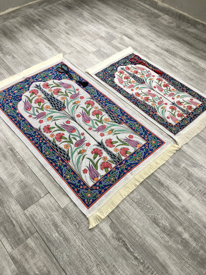 Marbling Family Prayer Mat Set, Mother and Daughter Prayer Rug, Father and Son Janamaz,  Musallah, Sajjada, Prayer Rug, Salat