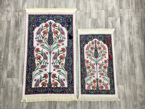 Marbling Family Prayer Mat Set, Mother and Daughter Prayer Rug, Father and Son Janamaz,  Musallah, Sajjada, Prayer Rug, Salat