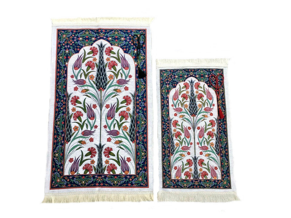 Family Prayer Mat Set, Mother and Daughter Prayer Rug, Father and Son Janamaz,  Musallah, Sajjada, Prayer Rug, Salat - islamicbazaar
