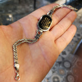 Personalized Sterling Silver Bracelet, Islamic Art, Personalized Bracelet, Ideal gift, Custom Bracelet, Name Bracelets