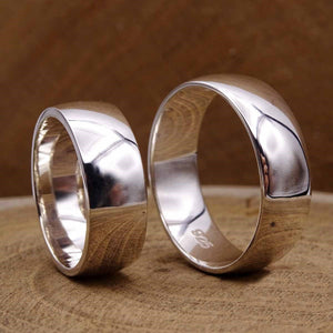 Benutzerdefinierte Ehering Silberringe, Einfacher Ehering, Ehering, Silber Paar Ring, Zarte Ringe, Versprechen Ringe, Ehering Set