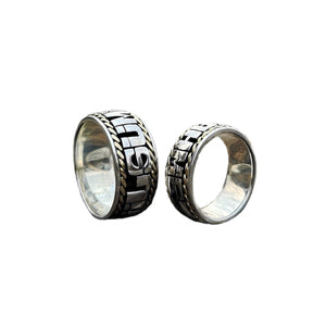 Anelli di nozze d'argento personalizzati, fede nuziale semplice, fede nuziale, anello di coppia d'argento, anelli delicati, anelli di promessa, set di fedi nuziali