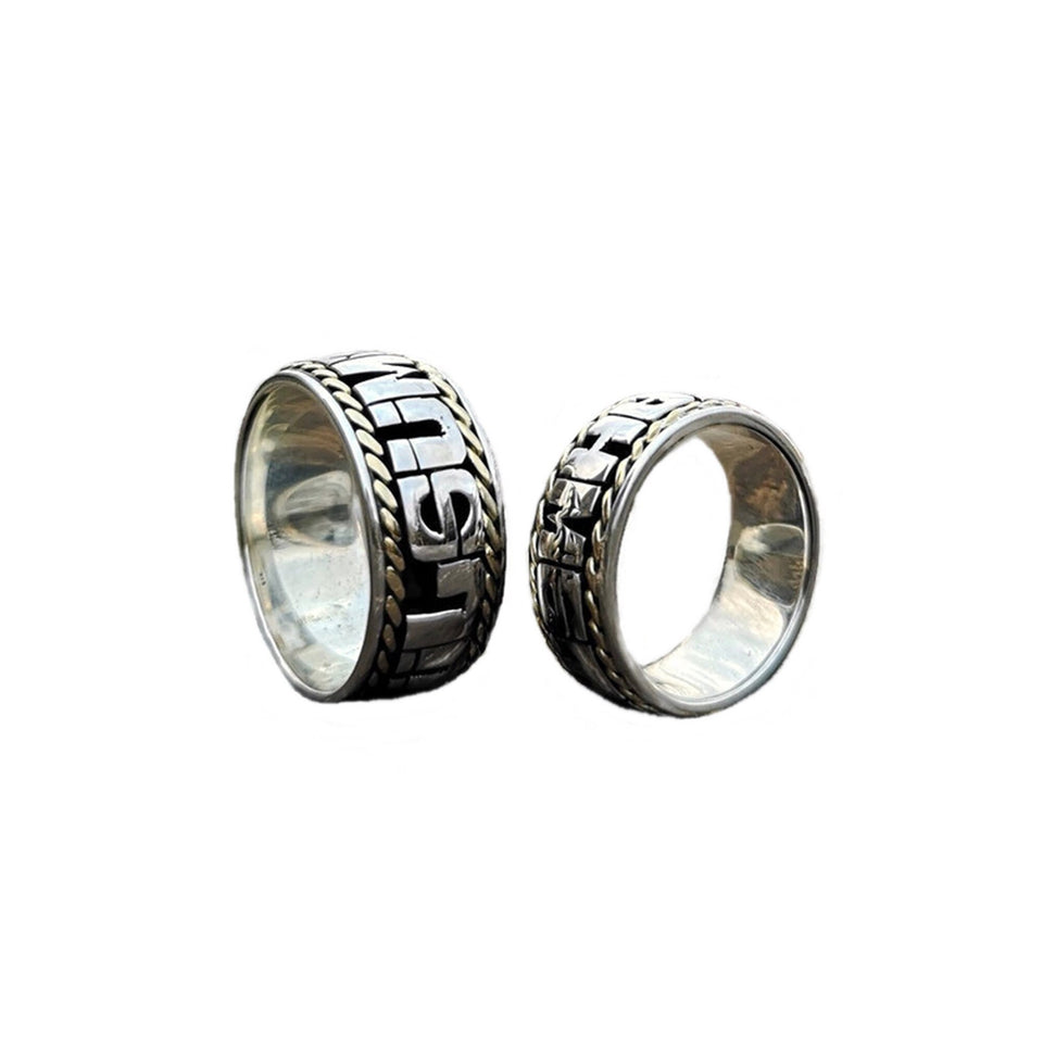 Prilagođeni srebrni burme, obični vjenčani prsten, burma, srebrni par u paru, nježni prstenovi, obećavajući prstenovi, kompleti vjenčanog prstena