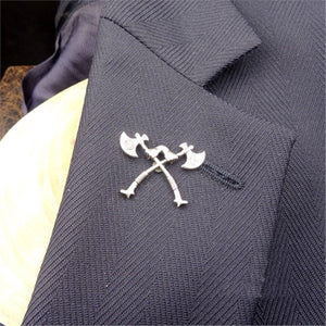 Turgut Alp's Axe Handmade Sterling Silver Badge, Badge for Men, Silver Badges, Gift for Him, Resurrection Badge, Ertugrul Ghazi