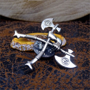 Turgut Alp's Axe Handmade Sterling Silver Badge, Badge for Men, Silver Badges, Gift for Him, Resurrection Badge, Ertugrul Ghazi