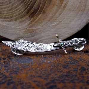 Ottoman Sword Handmade 925 Sterling Silver Badge, Badge for Men, Silver Badges, Gift for Him.