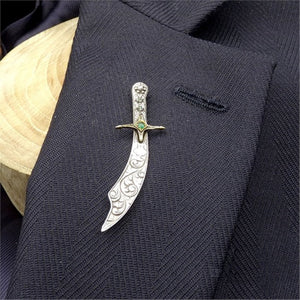 Ottoman Sword Handmade 925 Sterling Silver Badge, Badge for Men, Silver Badges, Gift for Him.