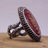 Deadlock Handmade 925 Sterling Silver Ring, Ring para sa Babae, Regalo para sa Kanya, Womens Ring, Regalo ng Annibersaryo, Islamic Art, Calligraphy Ring