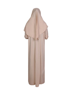 Beige One Piece Women's Prayer Dress | Abaya | Burqa | Muslim Prayer Dress | Islamic Dress | Khimar Niqab | Gifts for Her | Jainamaz |Jilbab