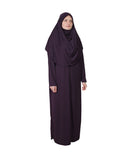 Purple One Piece Women's Prayer Dress | Abaya | Burqa | Muslim Prayer Dress | Islamic Dress | Khimar Niqab | Muslim Gift | Muslim Kids Dress