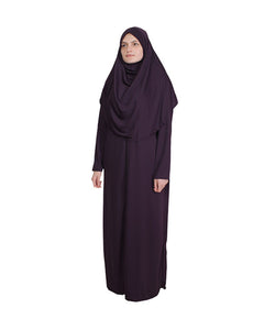 Ljubičasta jednodelna ženska molitvena haljina | Abaya | Burqa | Muslimanska molitvena haljina | Islamska haljina | Khimar Niqab | Muslimanski poklon | Muslimanska dječja haljina
