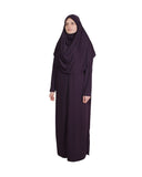 Purple One Piece Women's Prayer Dress | Abaya | Burqa | Muslim Prayer Dress | Islamic Dress | Khimar Niqab | Muslim Gift | Muslim Kids Dress
