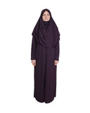 Purple One Piece Women's Prayer Dress | Abaya | Burqa | Muslim Prayer Dress | Islamic Dress | Khimar Niqab | Muslim Gift | Muslim Kids Dress