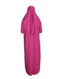 Pink One Piece Women's Prayer Dress | Abaya | Burqa | Muslim Prayer Dress | Islamic Dress | Khimar Niqab | Muslim Gift | Plus Size | Jilbab