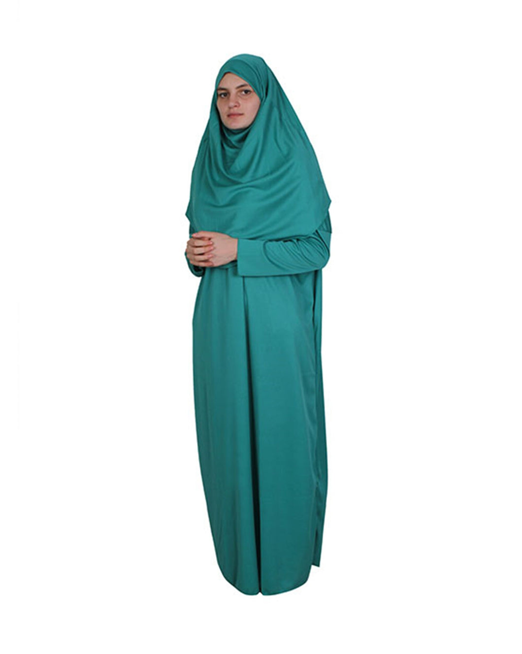 Petrol Green One Piece Women's Prayer Dress | Abaya | Burqa | Muslim Prayer Dress | Khimar Niqab Jilbab | Muslim Gift | Gifts for Her |