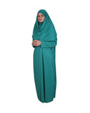 Petrol Green One Piece Women's Prayer Dress | Abaya | Burqa | Muslim Prayer Dress | Khimar Niqab Jilbab | Muslim Gift | Gifts for Her |
