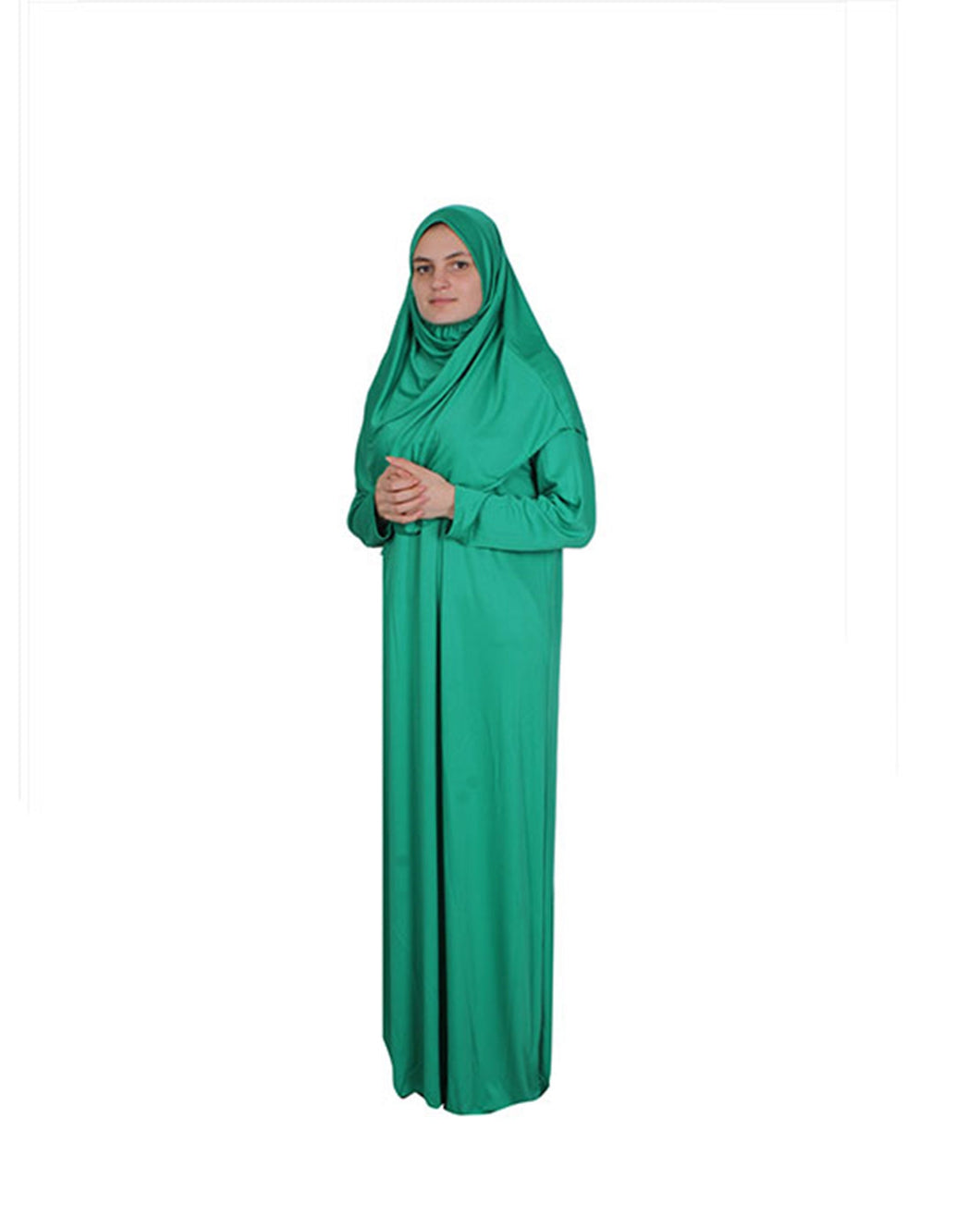 Light Green One Piece Women's Prayer Dress | Abaya | Burqa | Muslim Prayer Dress | Khimar Niqab Jalabiya | Muslim Kids Gift | Gifts for Her