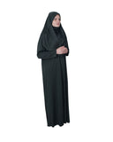 Anthracite Gray One Piece Women's Prayer Dress | Womens Abaya | Burqa | Muslim Prayer Dress | Khimar | Muslim Gift | Gifts for Her | Niqab