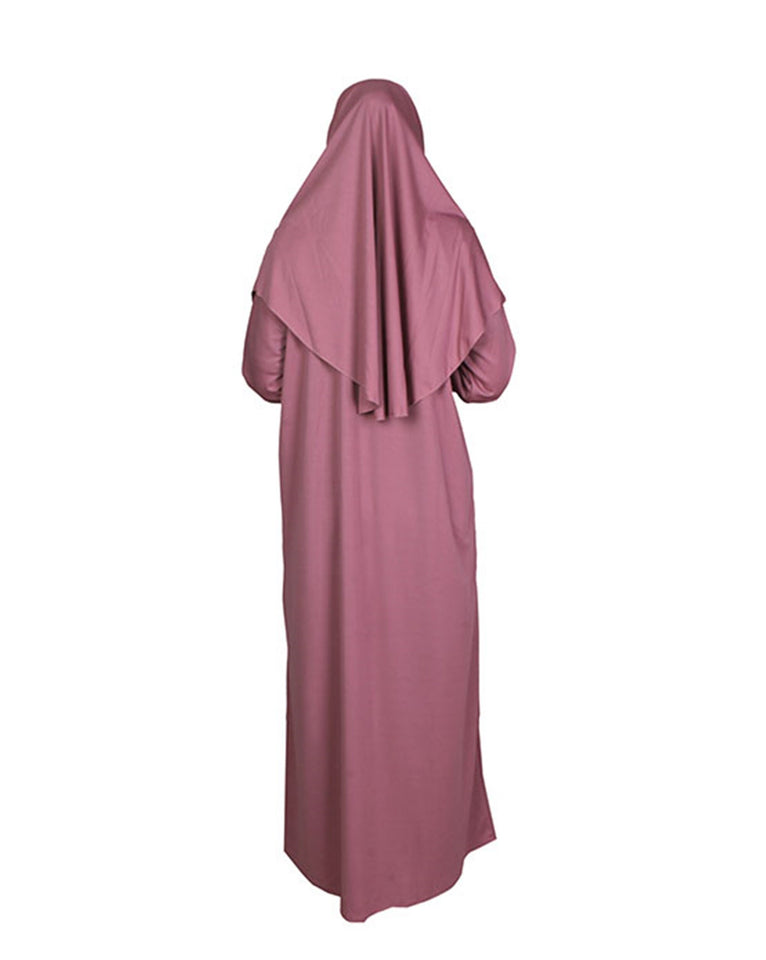 Rose Zippered One Piece Women's Prayer Dress | Womens Abaya | Burqa | Muslim Prayer Dress | Khimar Niqab | Islamic Gift | Gifts for Her