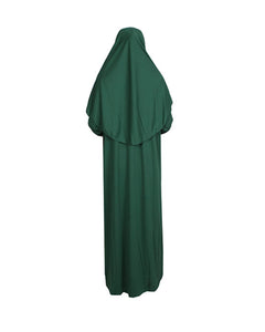 Green Zippered One Piece Women's Prayer Dress | Women Abaya | Burqa | Islamic Prayer Dress | Khimar Niqab | Islamic Gifts | Jainamaz | Salah