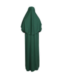 Green Zippered One Piece Women's Prayer Dress | Women Abaya | Burqa | Islamic Prayer Dress | Khimar Niqab | Islamic Gifts | Jainamaz | Salah