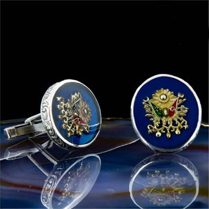 Ottoman Flag Silver Cufflink, Handmade 925 Sterling Silver, Men Cufflinks, Silver Cufflink, Gift for Him, Groom Cufflinks, Wedding Gifts, 02