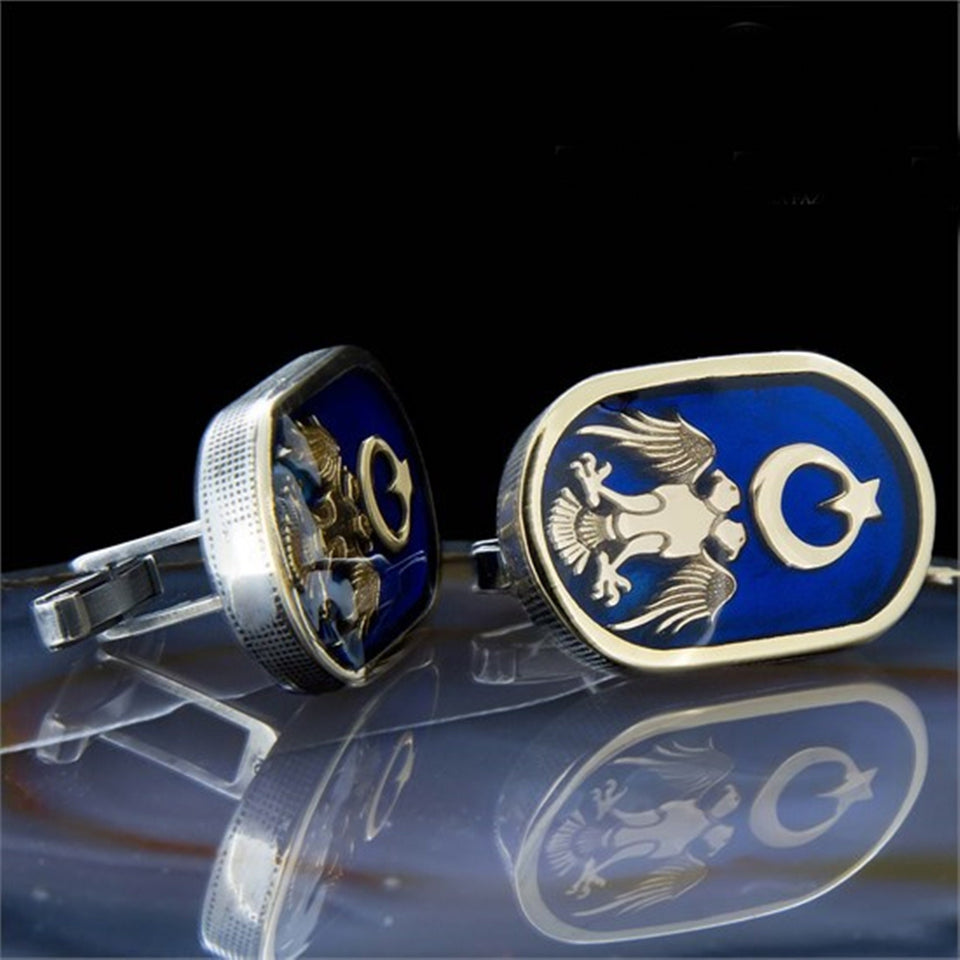 Seljuk Eagle Silver Cufflink, Handmade 925 Sterling Silver, Cufflinks for Men, Silver Cufflink, Gift for Him, Groom Cufflinks, Wedding Gifts